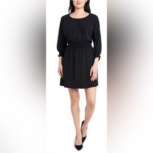 MSK Womens 3/4 Sleeve Scoop Neck Short Fit + Flare Dress SZ Med